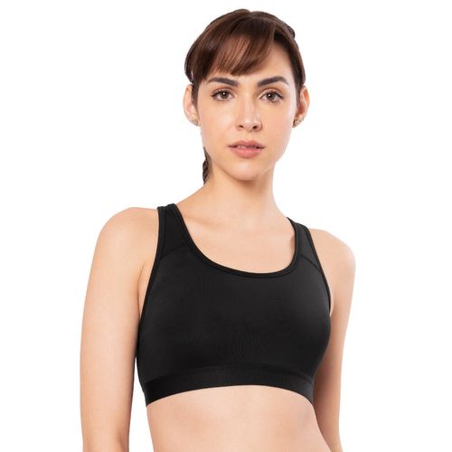 Buy Amante Black Non Padded Non-wired Full Coverage Medium Impact