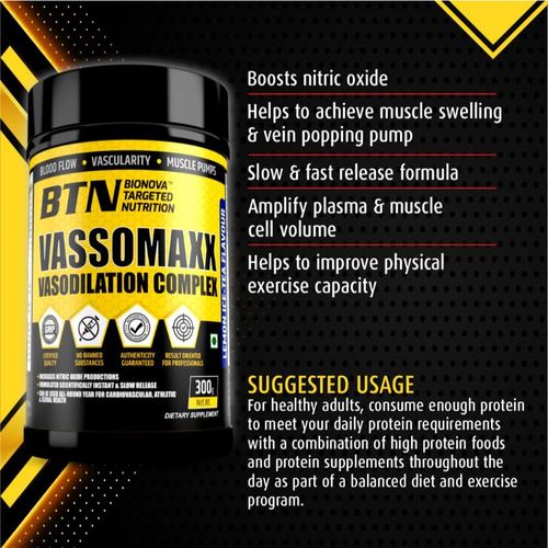 BTN Sports Vassomax Vasodilation Complex, Pre Workout ...