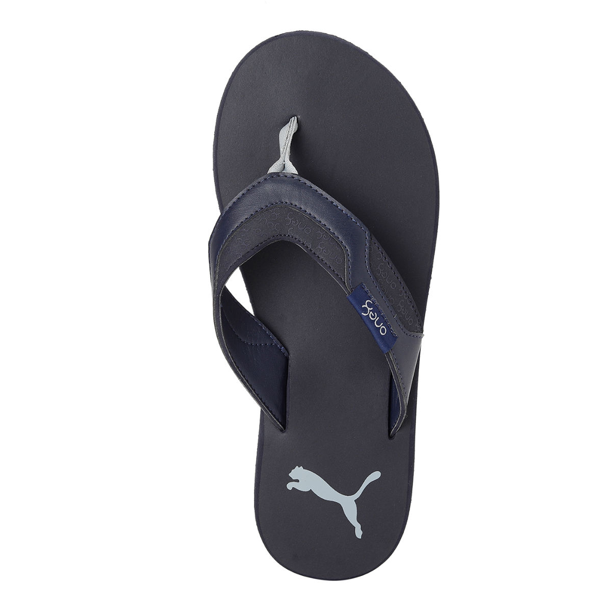 puma navy blue flip flops