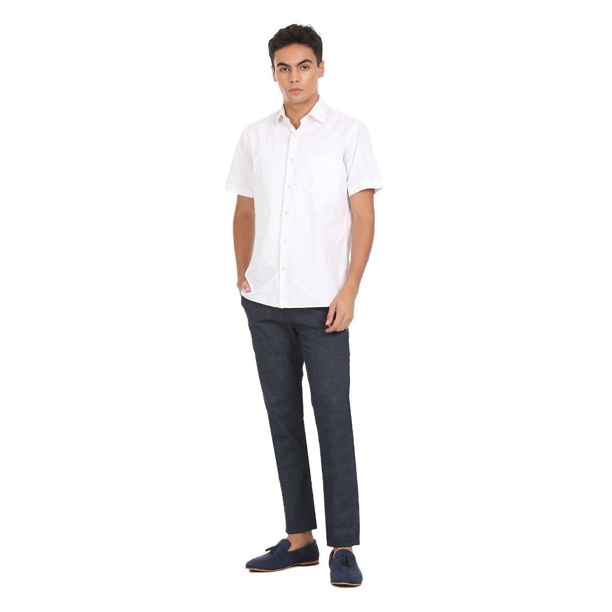 Buy Arrow Men Cream Solid Slim fit Regular trousers Online at Low Prices in  India  Paytmmallcom