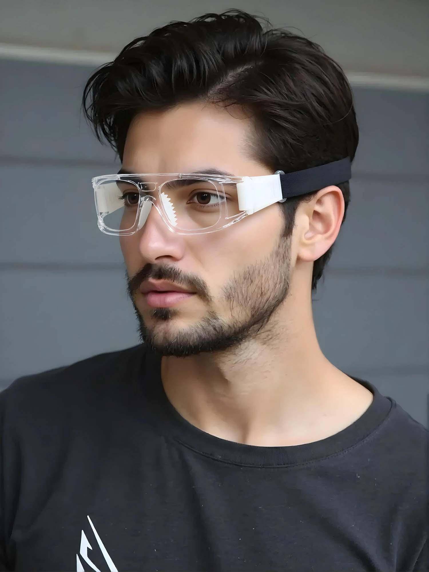 TED SMITH Unisex Transparent Wrap Around Uv Protected Lens Sports Sunglass