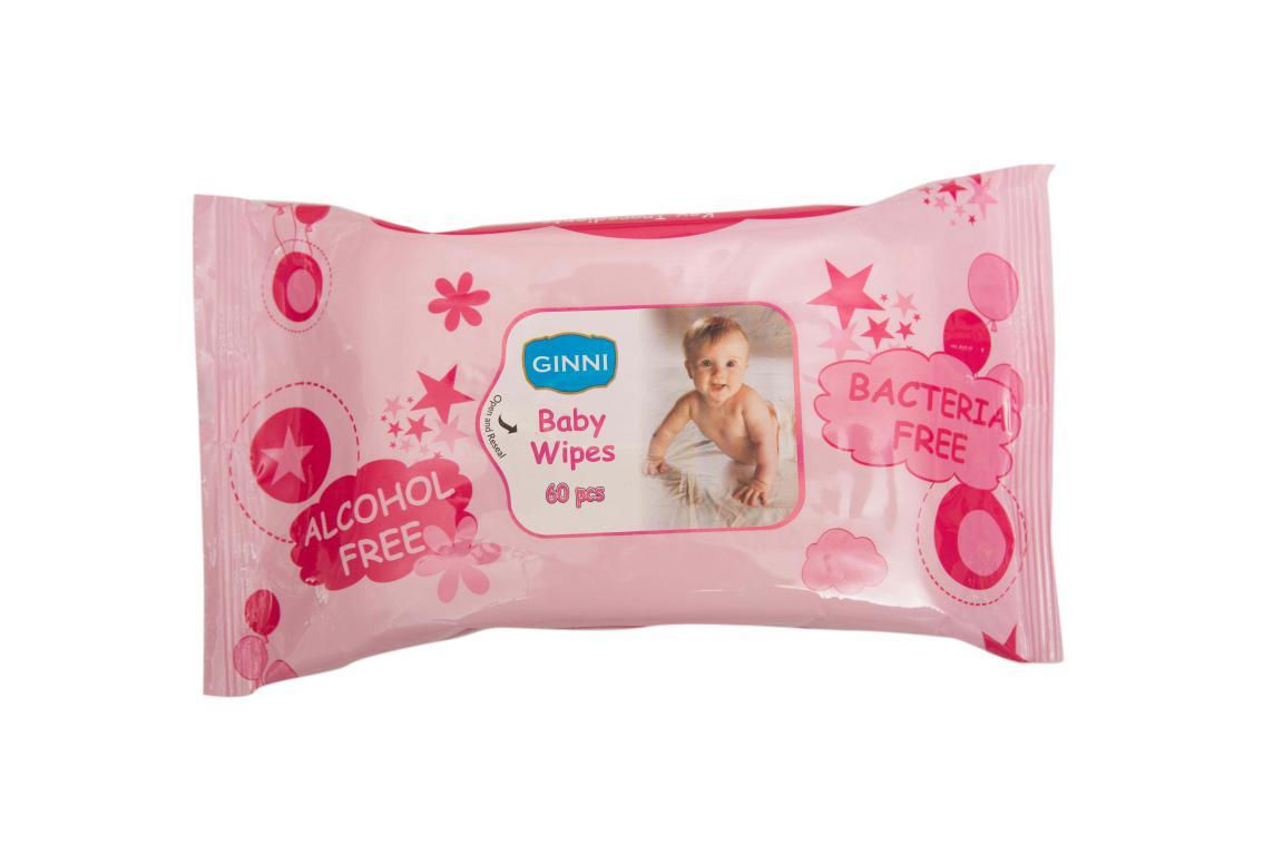 Ginni Baby Wipes - 60 Pieces