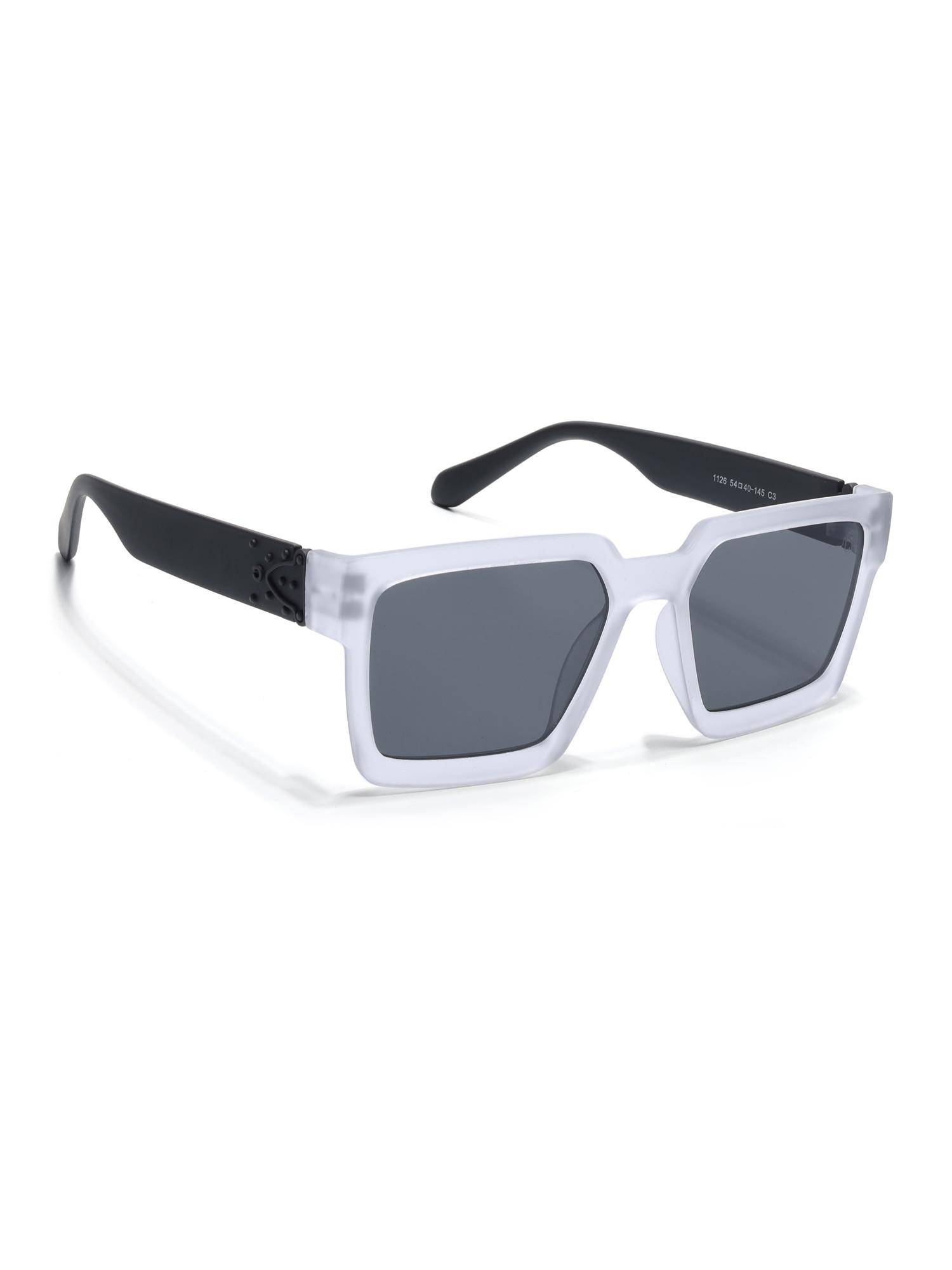 Eyejack Unisex UV Protected Square Grey Lens Sunglasses - 1126CL1030 (54)