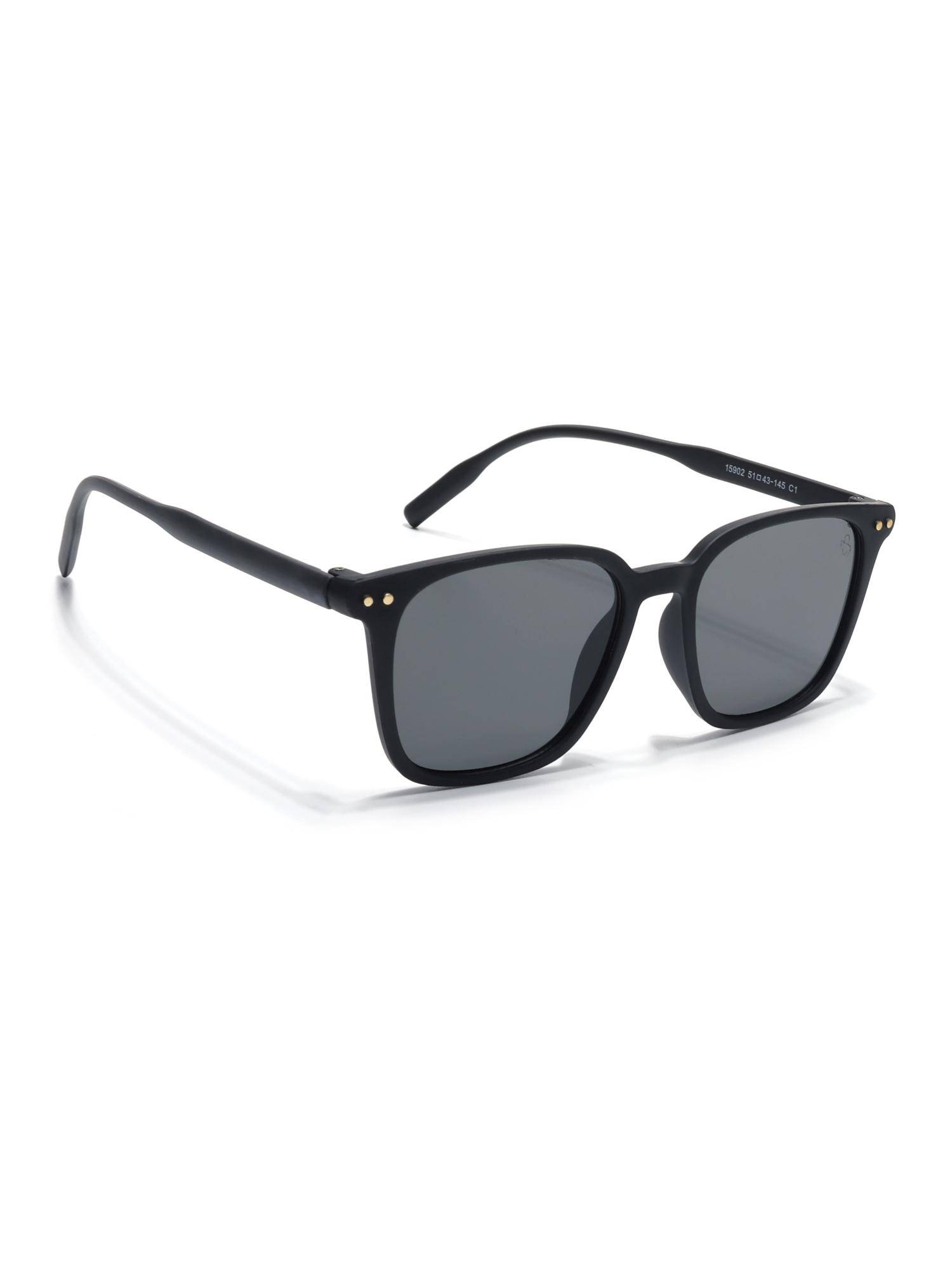 Eyejack Unisex UV Protected Square Grey Lens Sunglasses - 15902CL1056 (51)