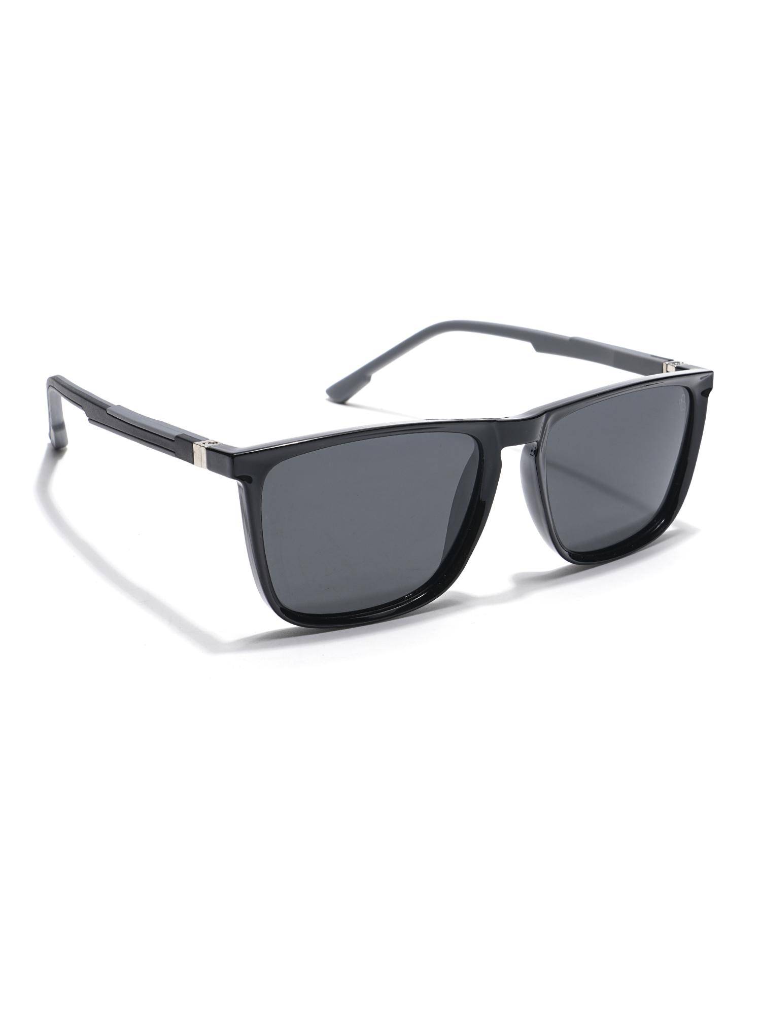 Eyejack Unisex Polarized UV Protected Square Grey Lens Sunglasses - 17001PCL744 (55)