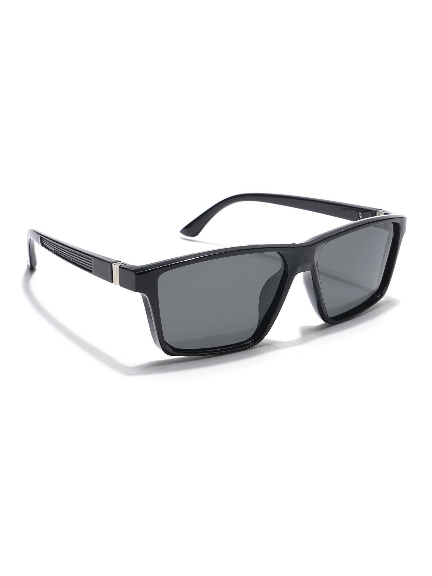 Eyejack Unisex Polarized UV Protected Rectangle Grey Lens Sunglasses - 17003PCL748 (56)
