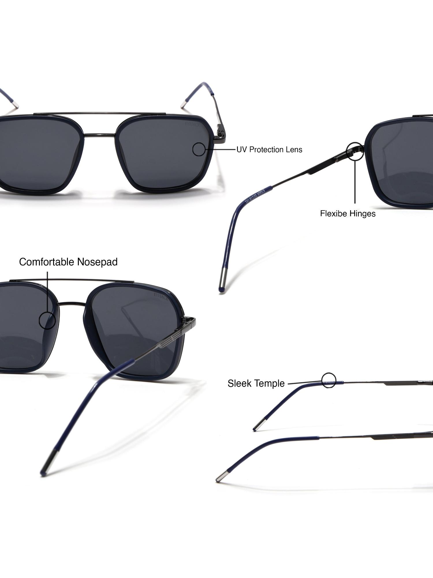 Buy Eyejack Unisex Polarized UV Protected Wayfarer Grey Lens