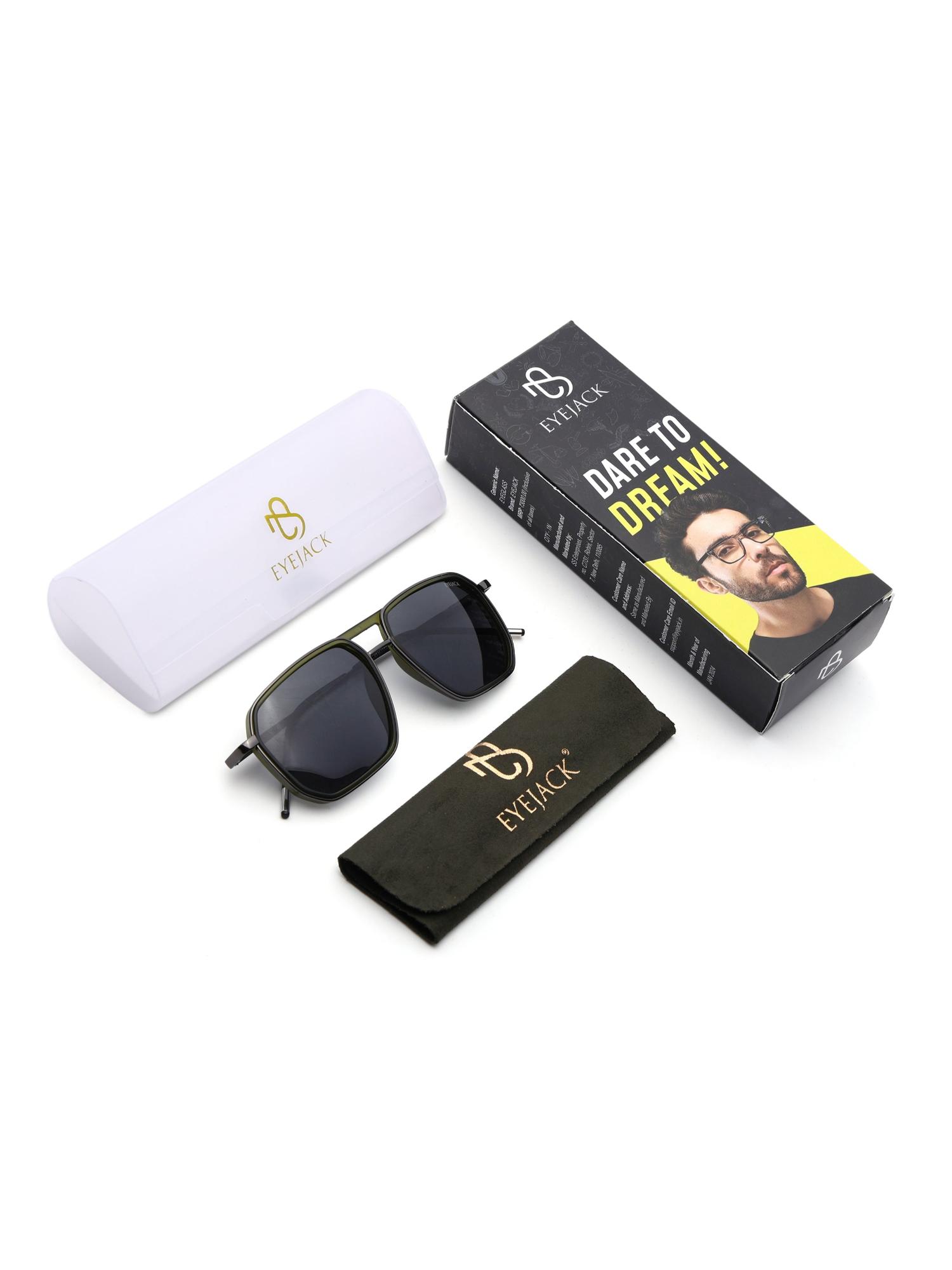 Buy Eyejack Unisex Polarized UV Protected Wayfarer Grey Lens