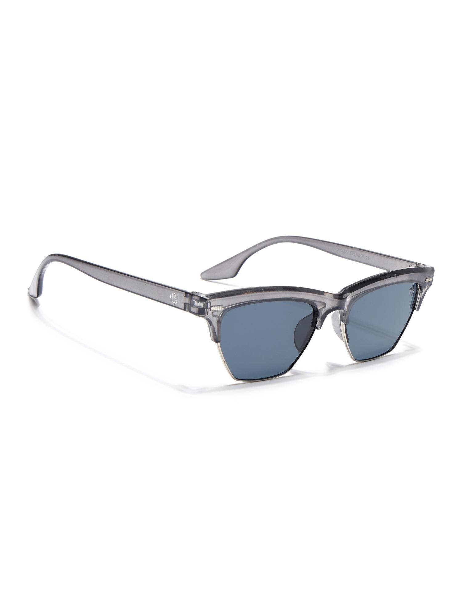 Eyejack Unisex UV Protected Square Grey Lens Sunglasses - 2829CL1210 (52)