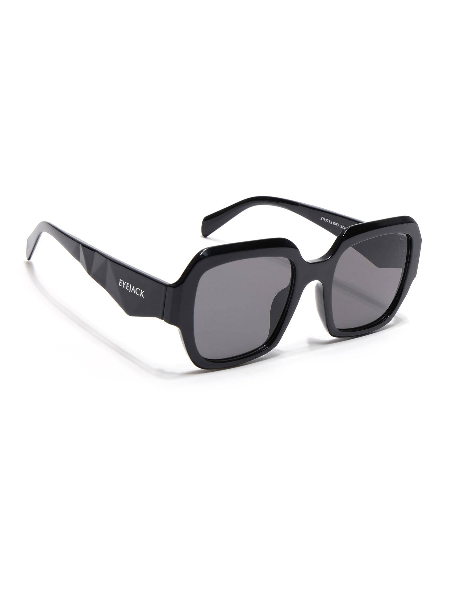 Eyejack Women UV Protected Oversize Grey Lens Sunglasses - 3732CL994 (52)
