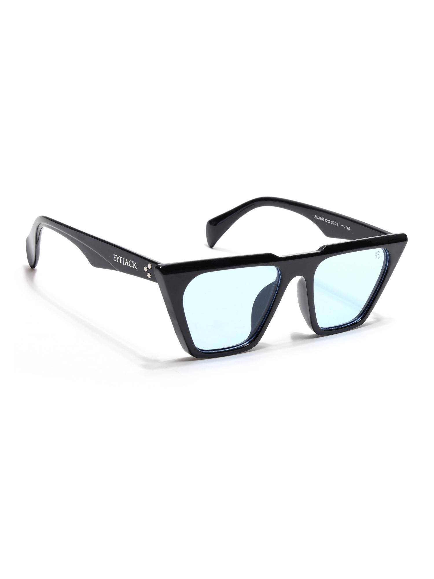 Eyejack Women UV Protected Cat Eye Blue Lens Sunglasses - 3863CL1015 (52)