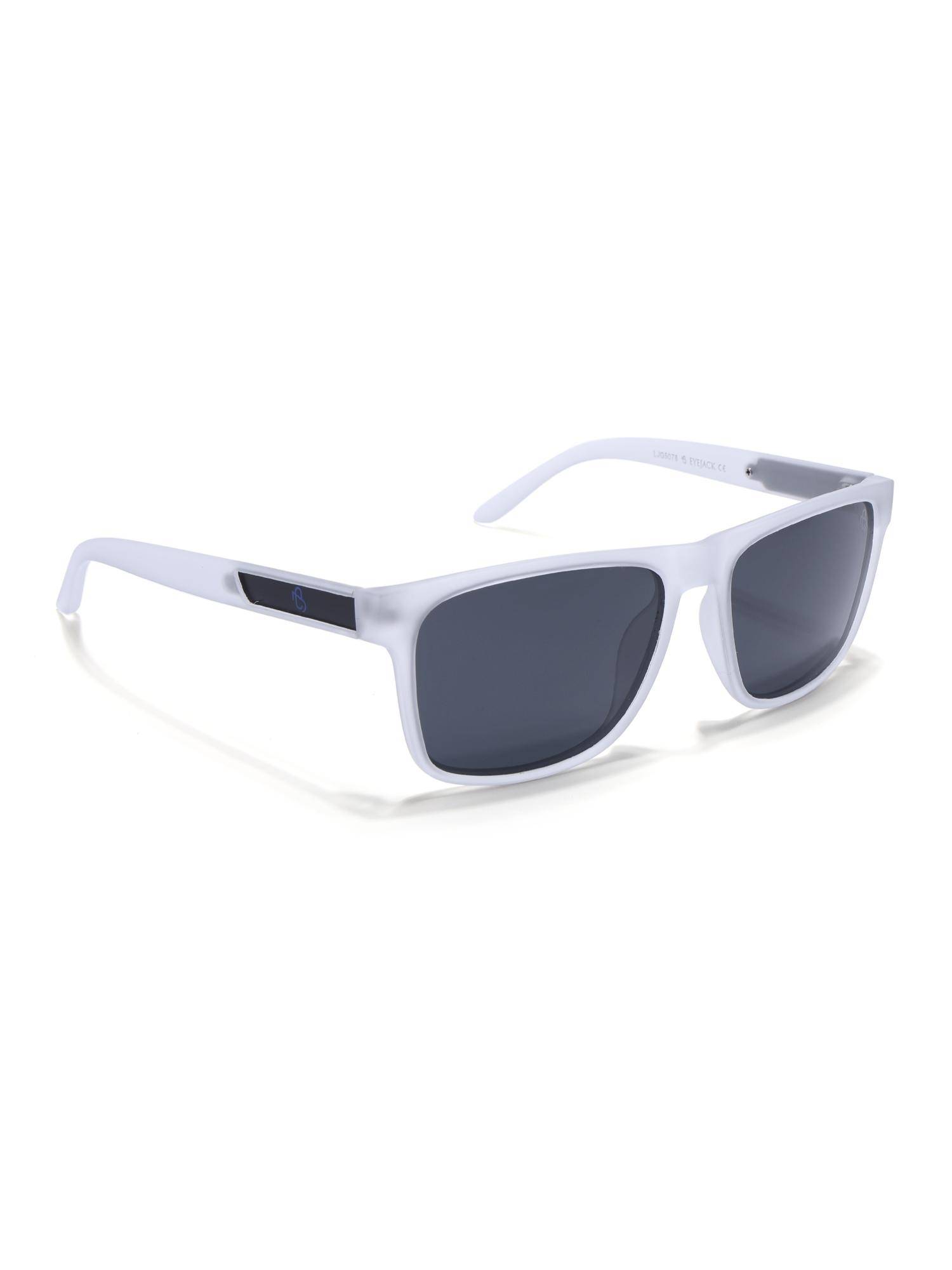 Eyejack Unisex Polarized UV Protected Wayfarer Grey Lens Sunglasses - 5078PCL1282 (55)