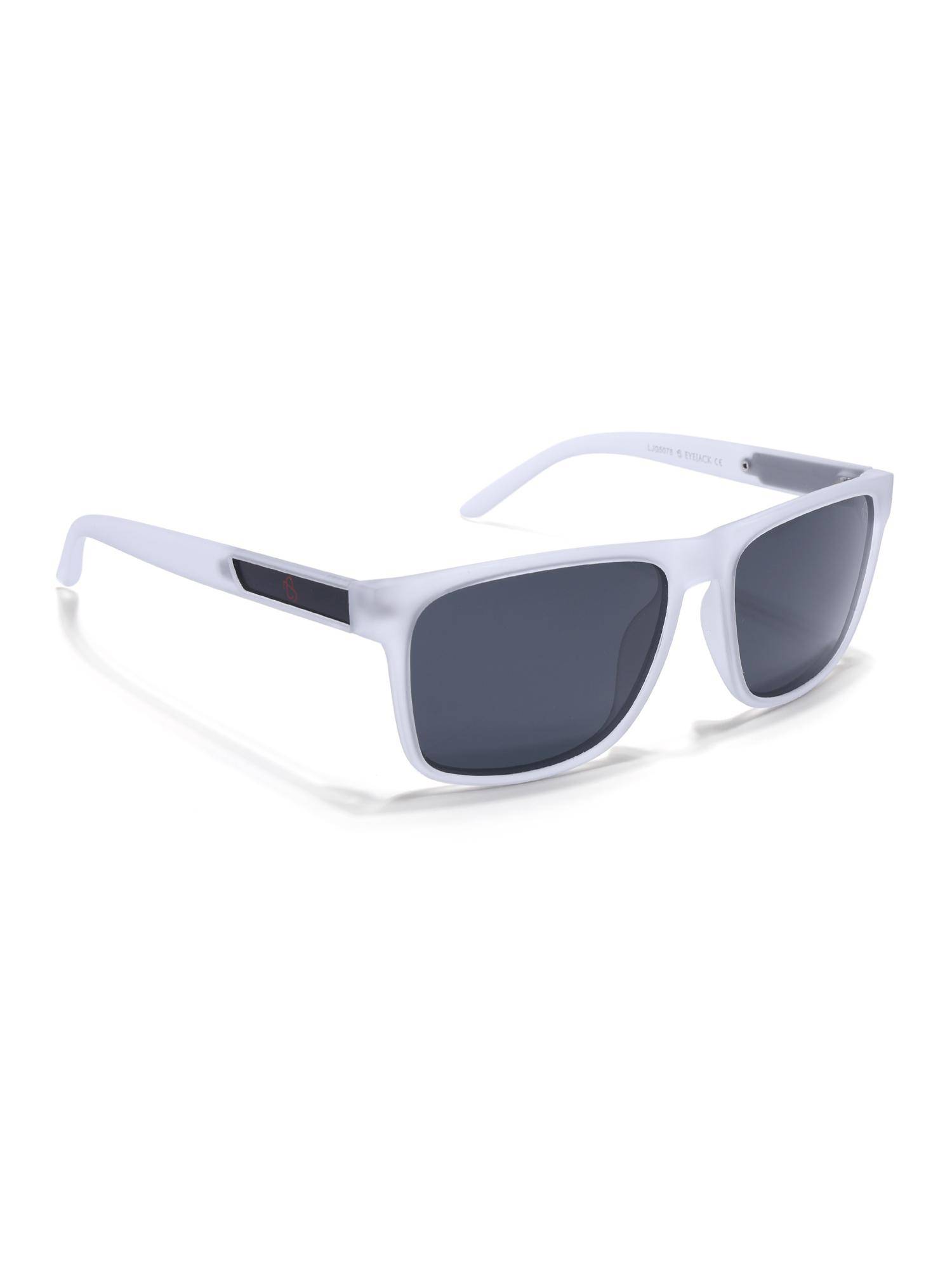 Eyejack Unisex Polarized UV Protected Wayfarer Grey Lens Sunglasses - 5078PCL1283 (55)