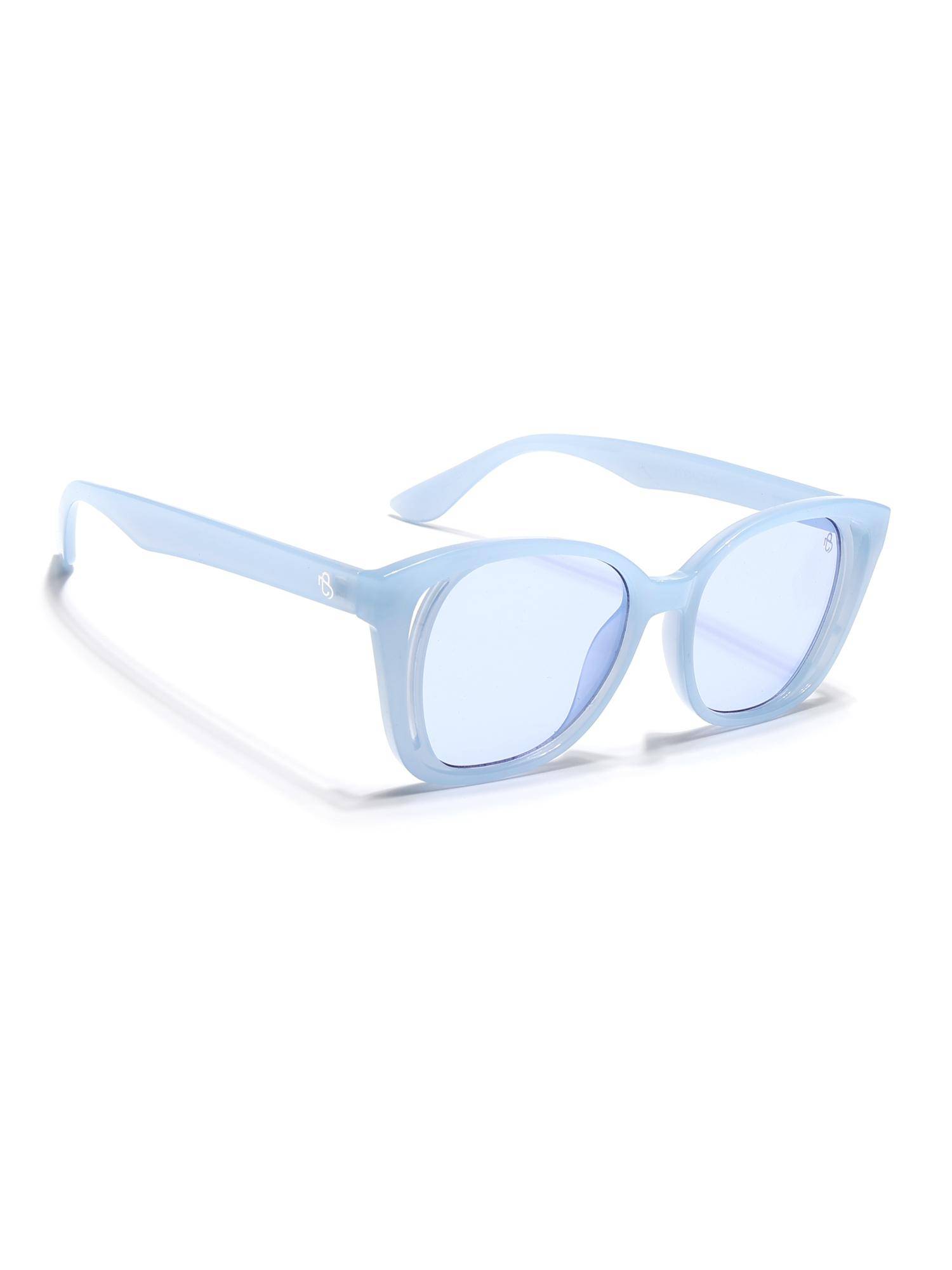 Eyejack Unisex UV Protected Round Blue Lens Sunglasses - 5082CL1221 (50)