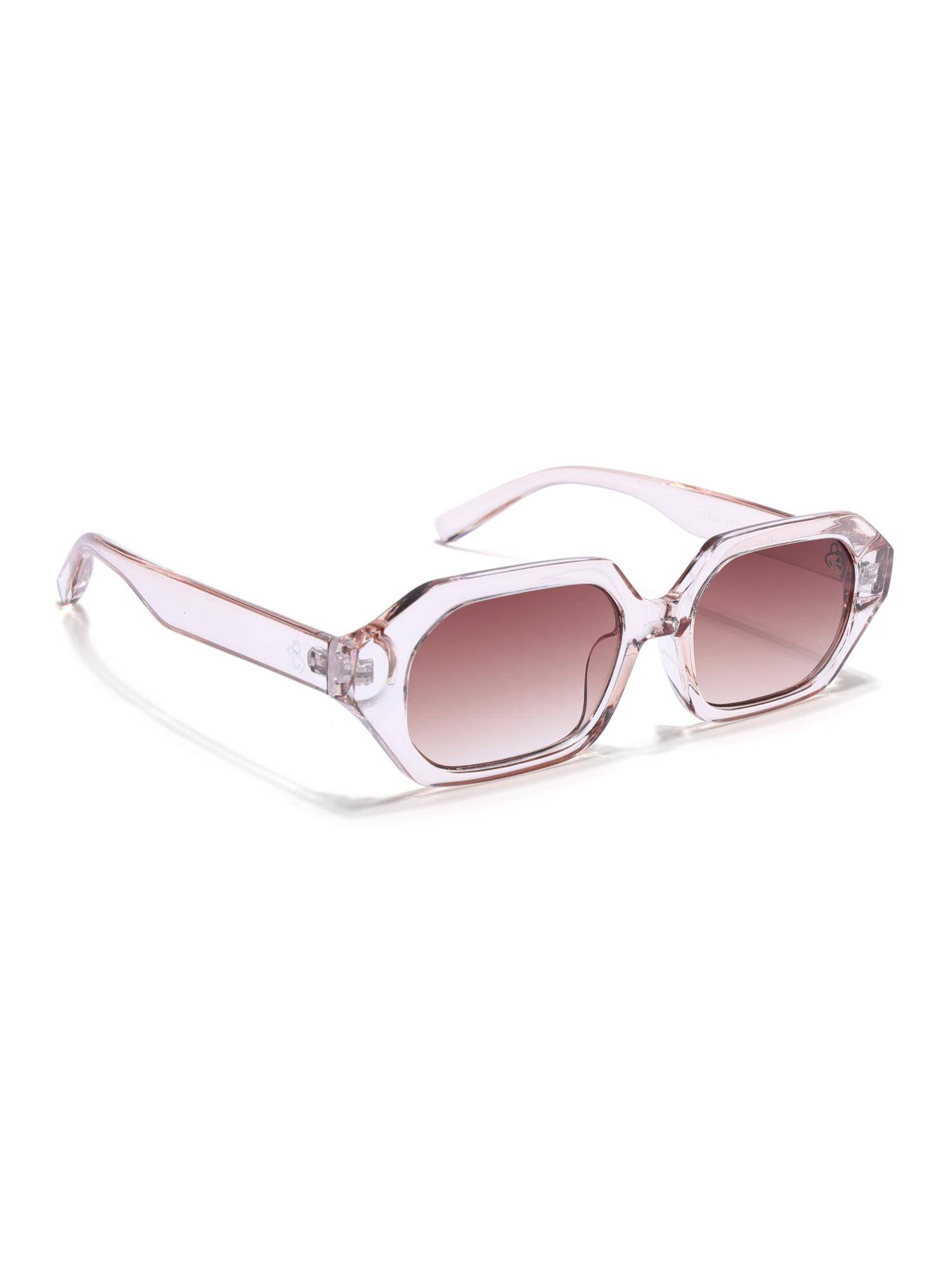 Eyejack Unisex UV Protected Square Brown Lens Sunglasses - 5088CL1259 (50)