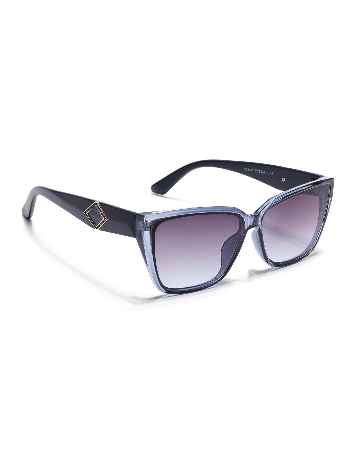 Eyejack Women UV Protected Cat Eye Grey Lens Sunglasses - 5447CL1198 (59)