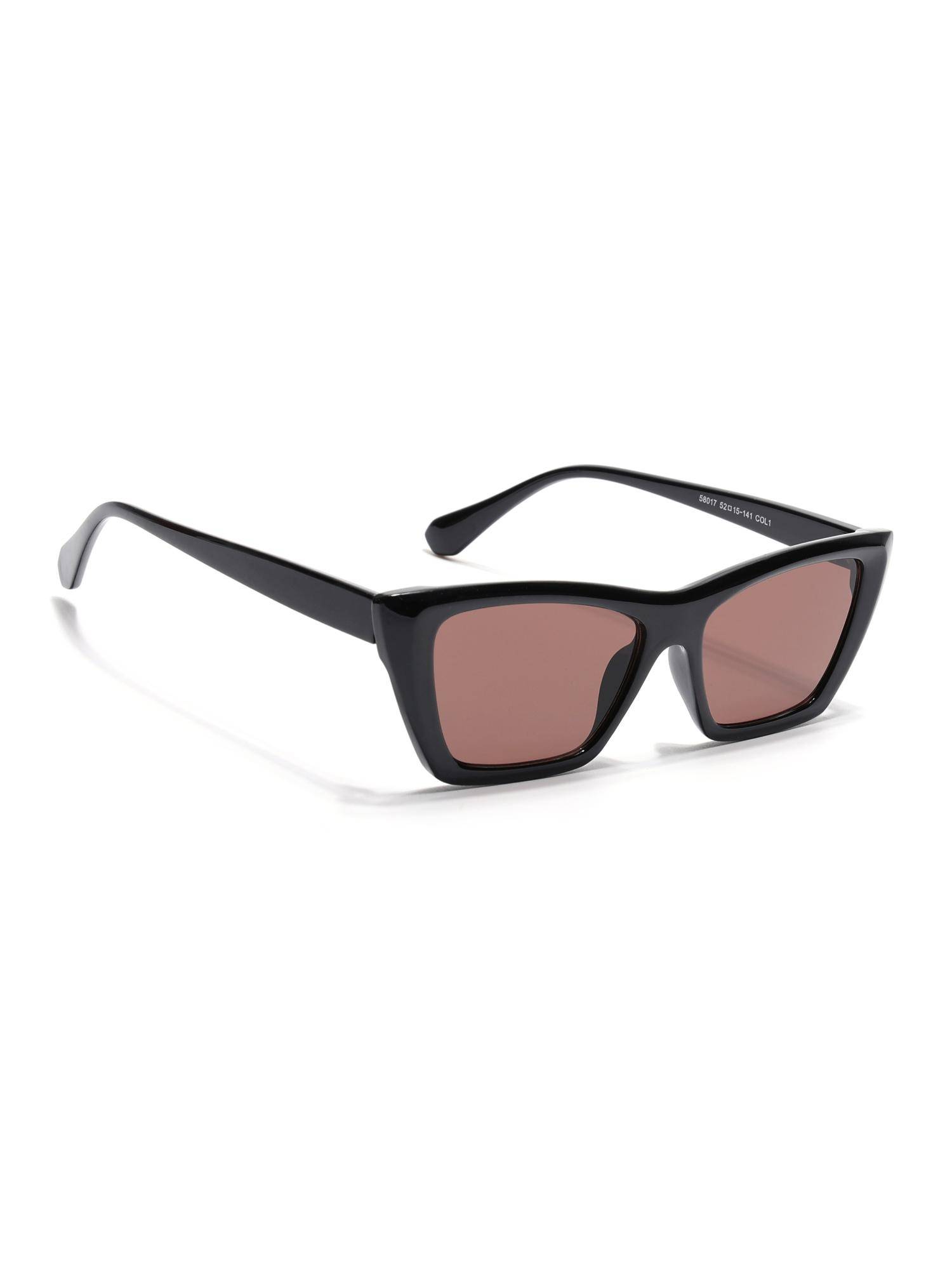 Eyejack Women UV Protected Cat Eye Brown Lens Sunglasses - 58017CL1107 (52)