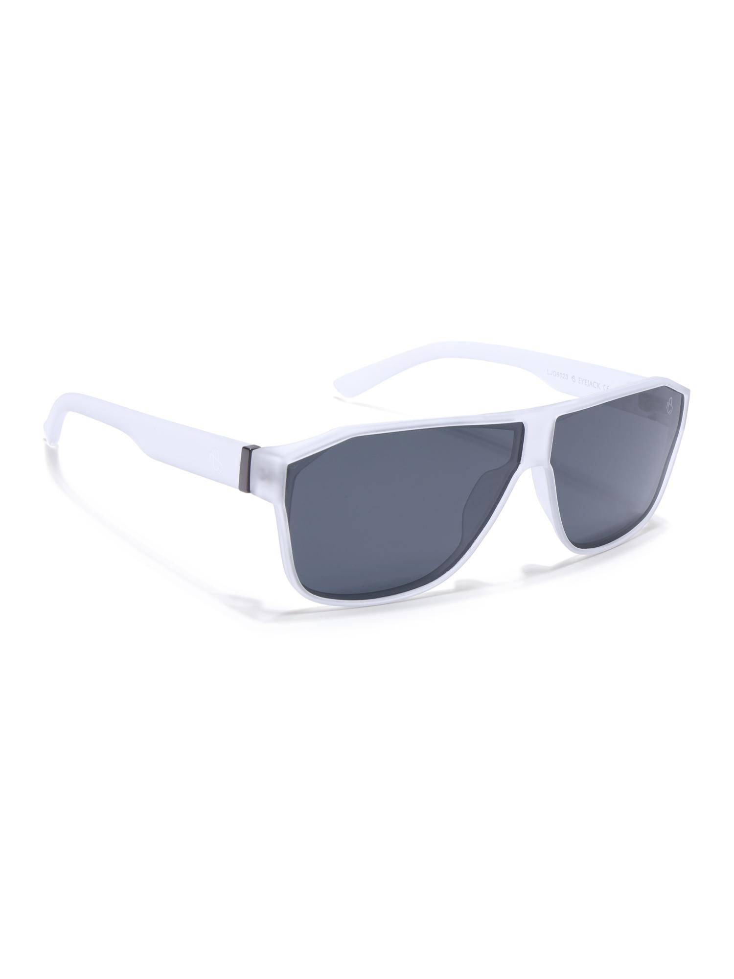 Eyejack Unisex Polarized UV Protected Oversize Grey Lens Sunglasses - 6023PCL1248 (66)