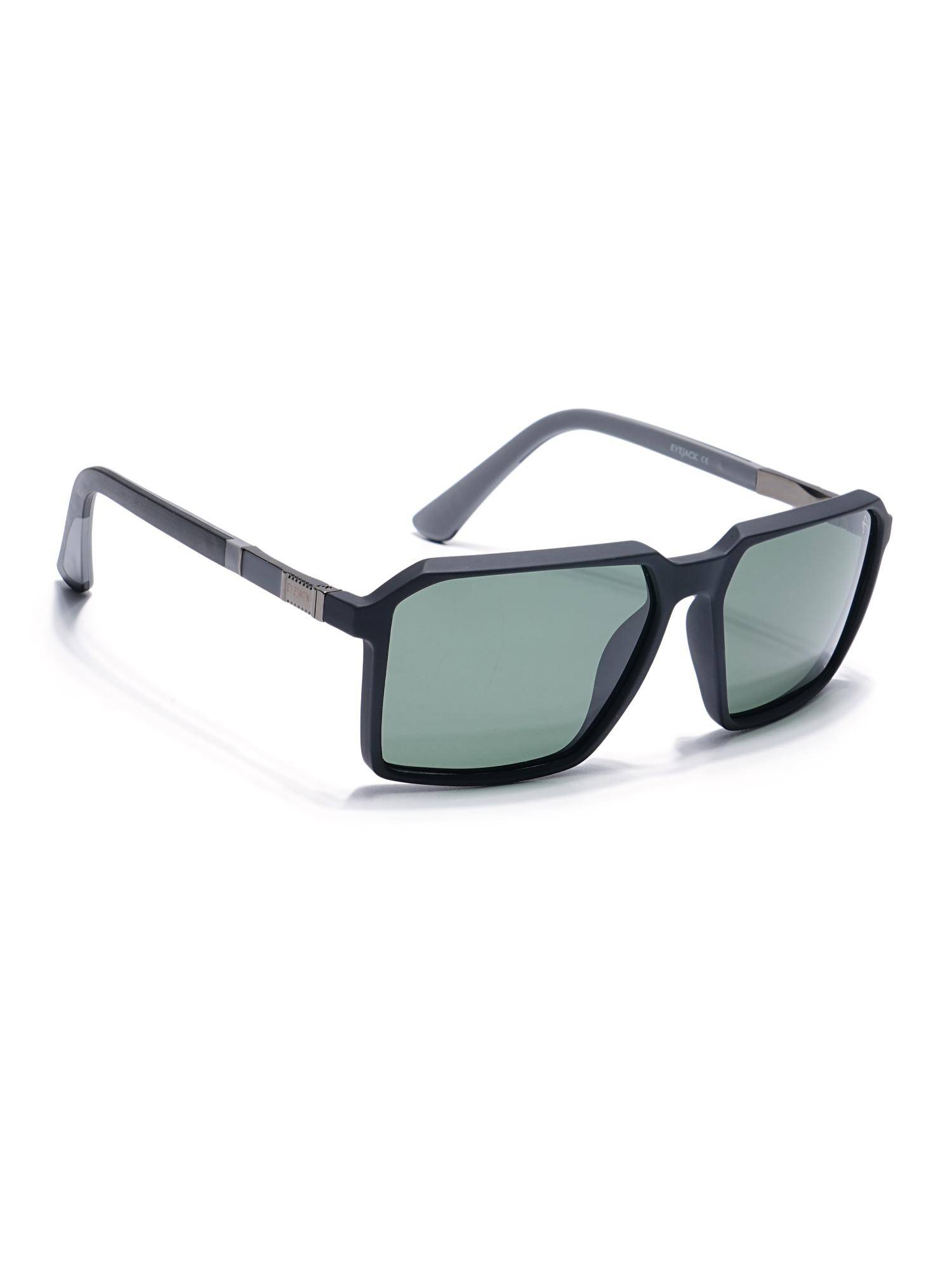 Eyejack Unisex Polarized UV Protected Square Green Lens Sunglasses - 6229PCL1122 (58)