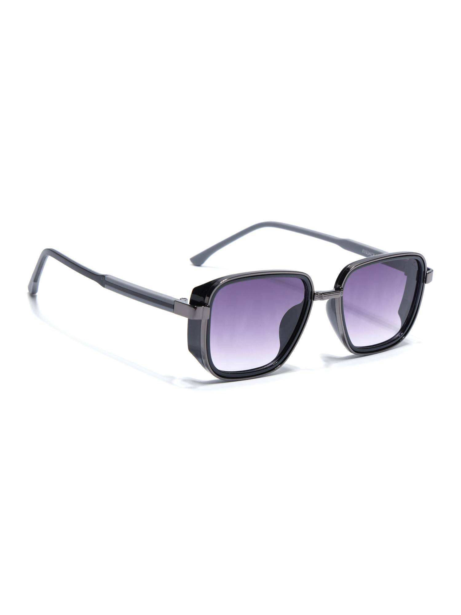Eyejack Unisex UV Protected Square Purple Lens Sunglasses - 80809CL2129 (55)