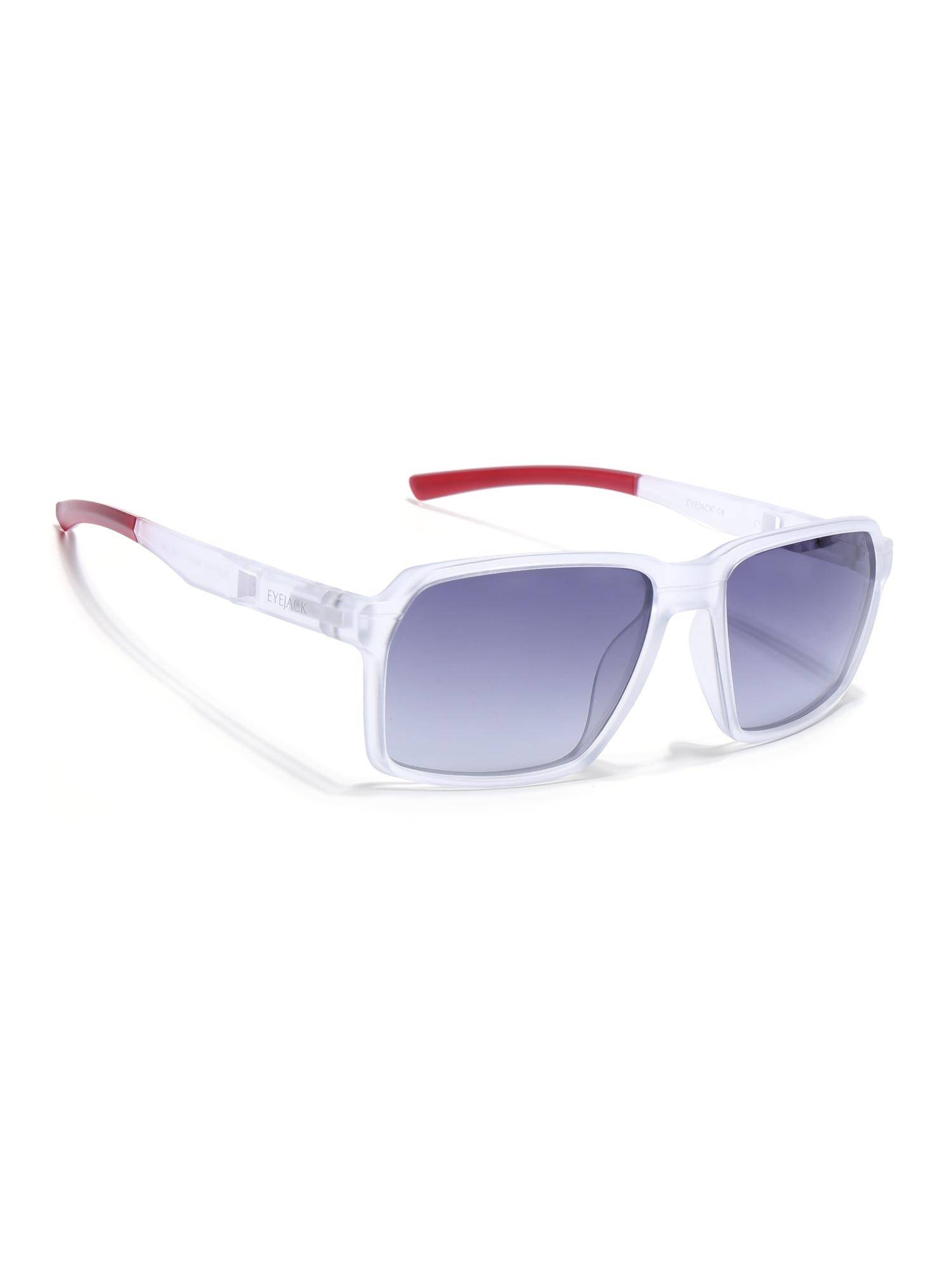 Eyejack Unisex Polarized UV Protected Wayfarer Grey Lens Sunglasses - 91141PCL1146 (58)