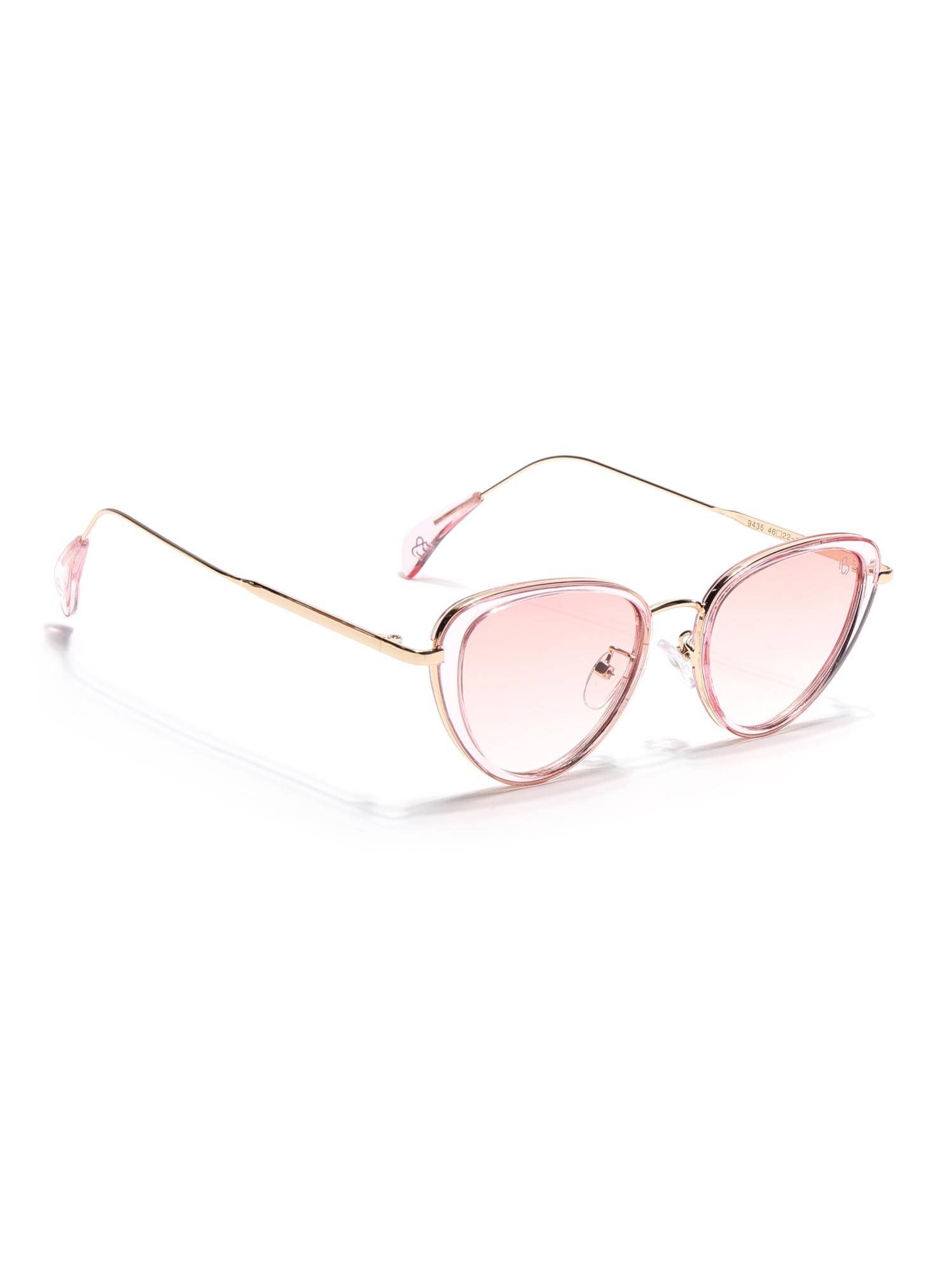 Eyejack Women UV Protected Cat Eye Pink Lens Sunglasses - 9435CL1106 (46)
