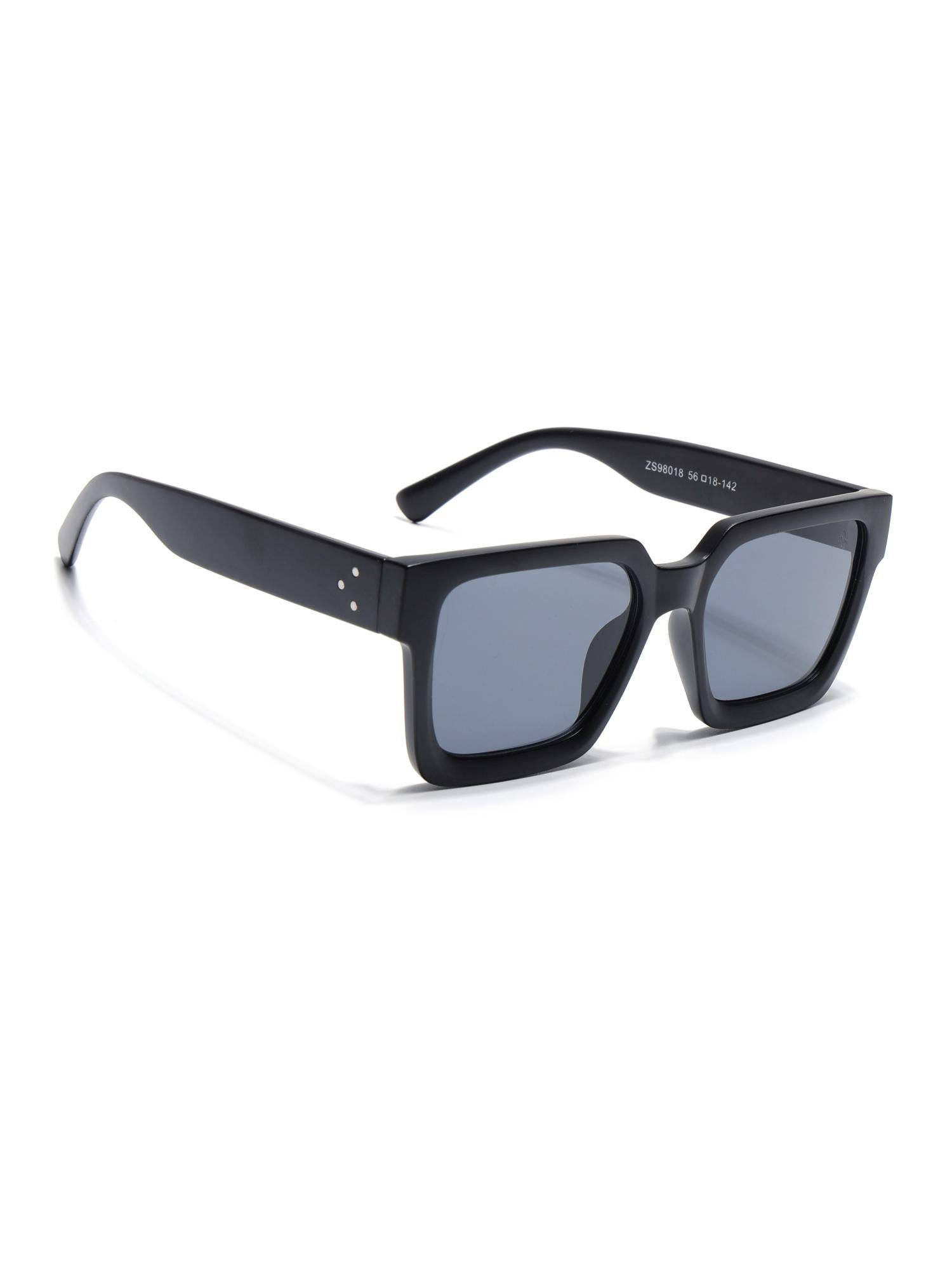 Eyejack Unisex UV Protected Square Grey Lens Sunglasses - 98018CL1153 (56)
