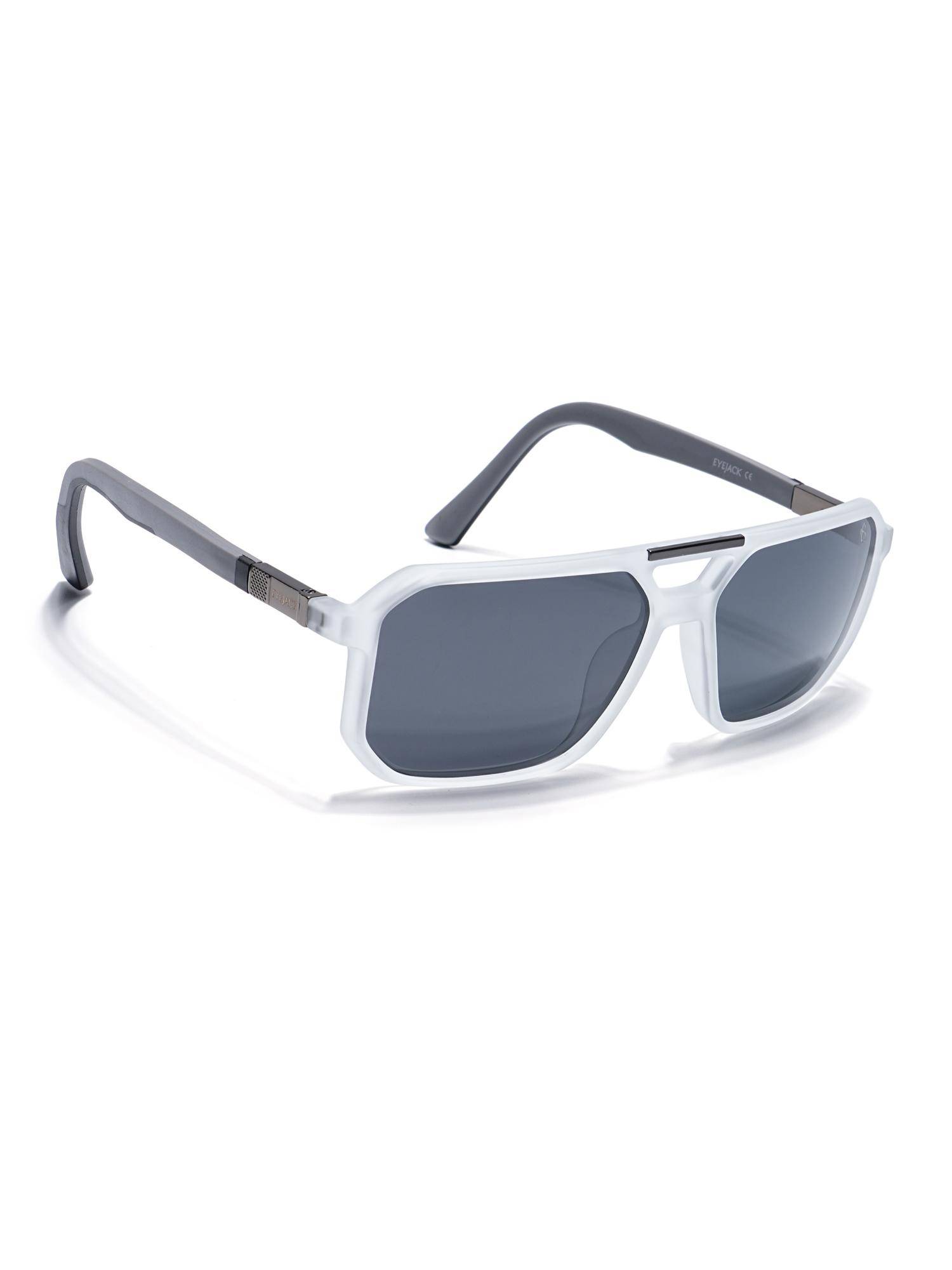 Eyejack Unisex Polarized UV Protected Wayfarer Grey Lens Sunglasses - SR012PCL1114 (58)