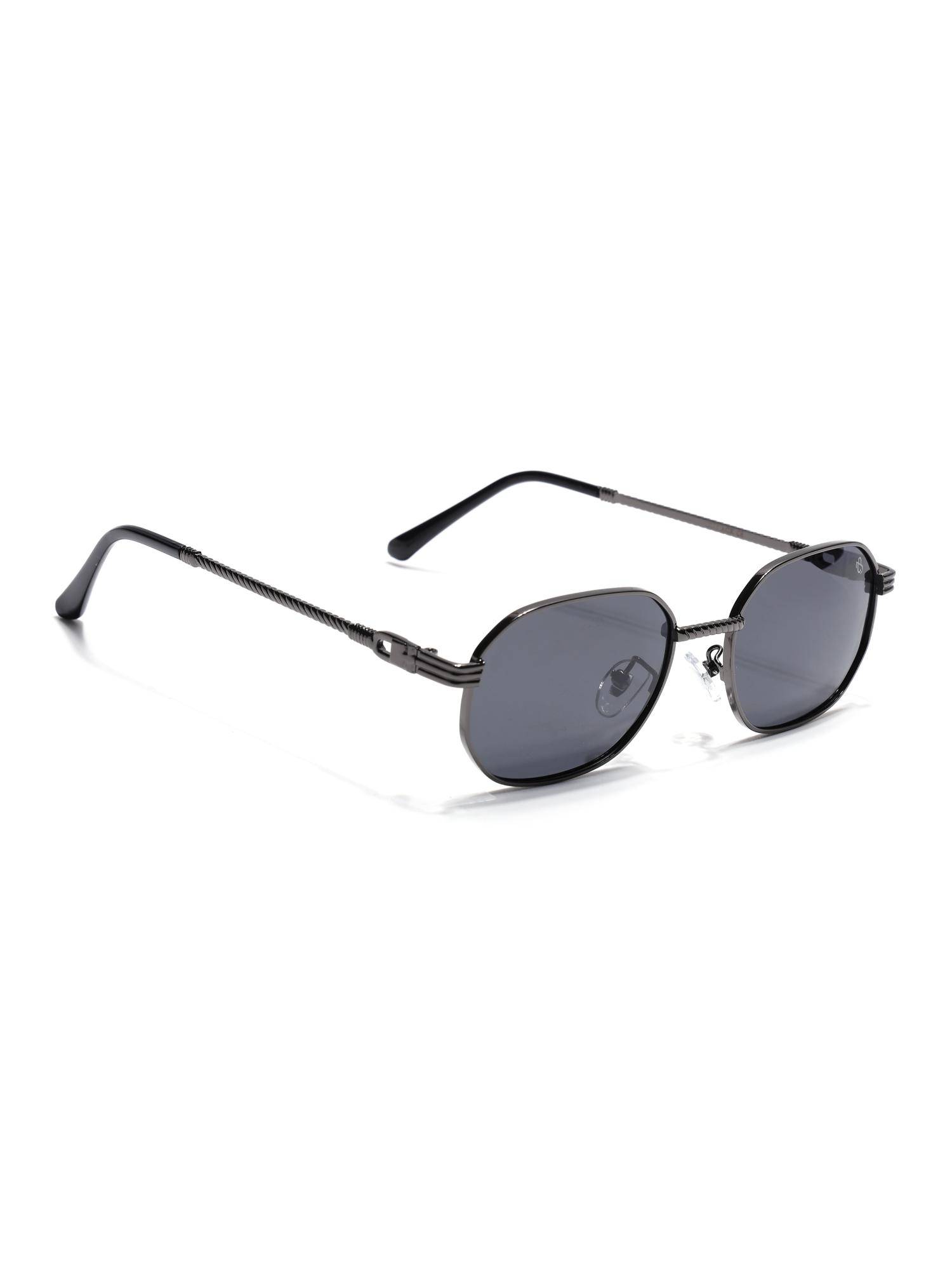 Eyejack Unisex Polarized UV Protected Rectangle Grey Lens Sunglasses - WH4149PCL2232 (55)
