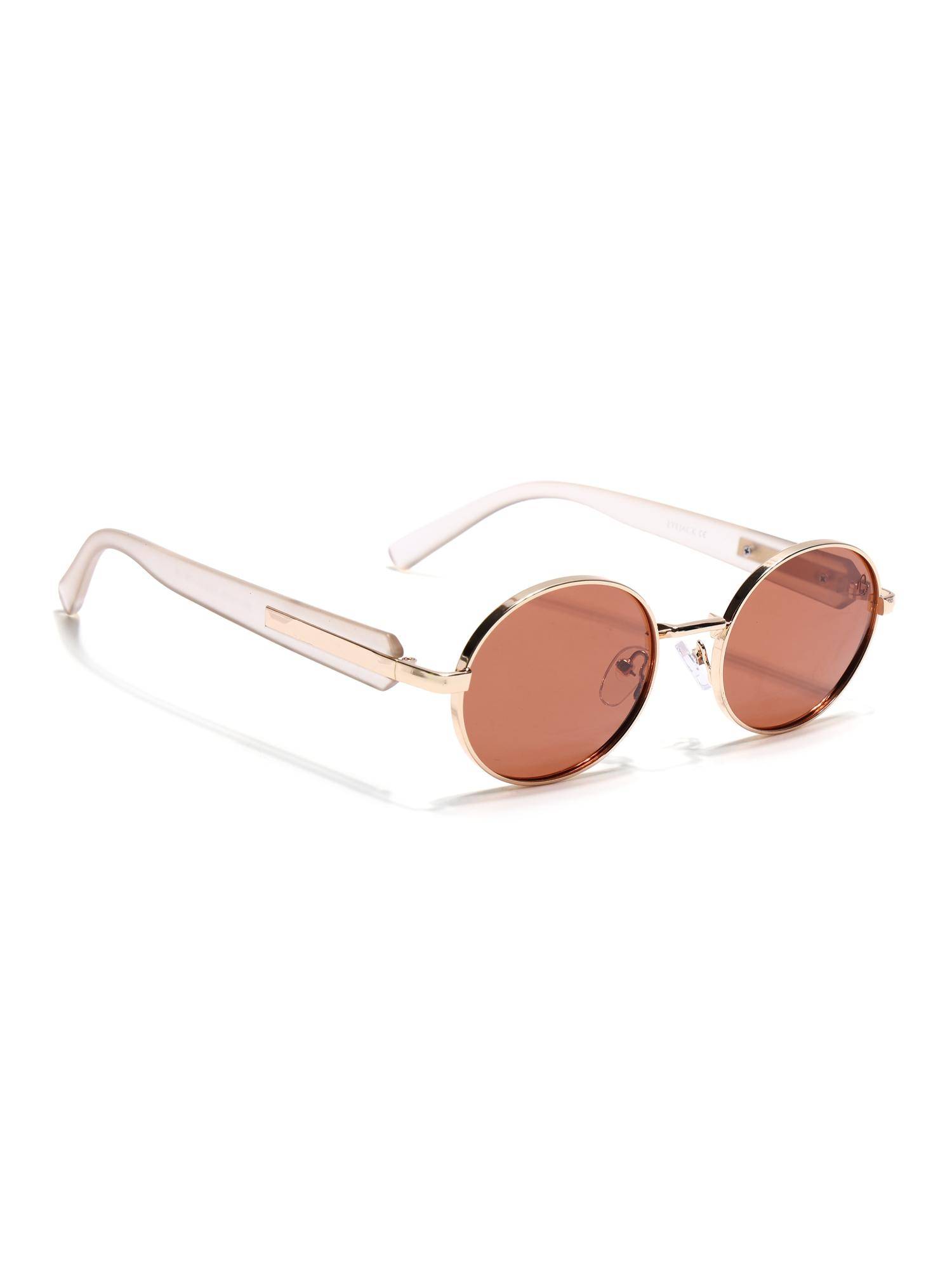 Eyejack Unisex Polarized UV Protected Oval Brown Lens Sunglasses - WU14110PCL2202 (53)