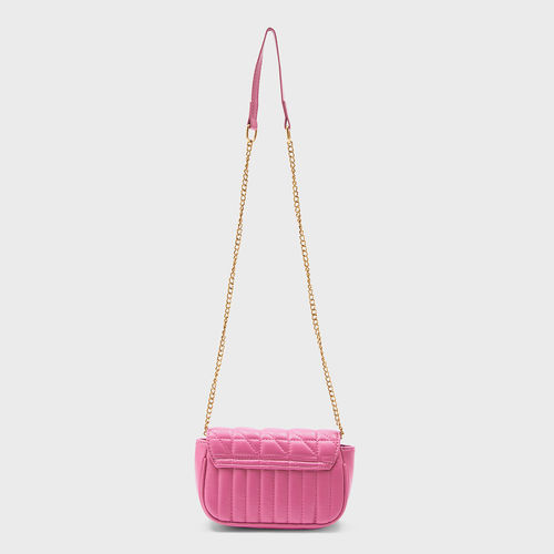 JiHa Hot Pink Quilted Double Chain Shoulder and Sling Bag (Pink) At Nykaa, Best Beauty Products Online