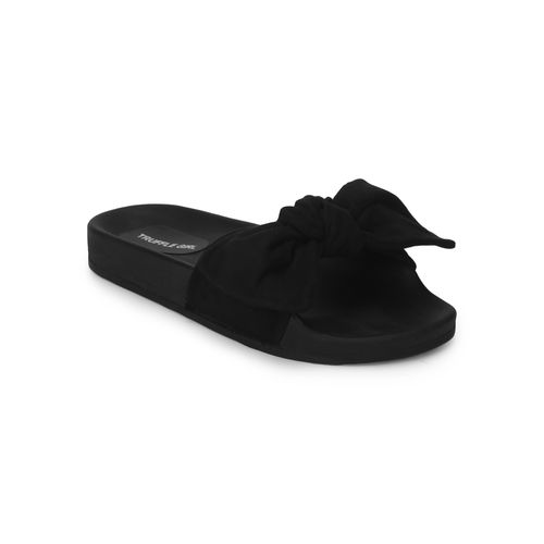 Truffle Collection Black Micro Bow Slides: Buy Truffle Collection Black  Micro Bow Slides Online at Best Price in India | Nykaa