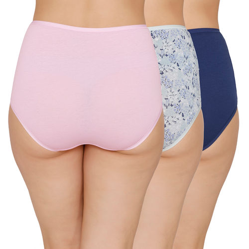 Buy Amante Solid Full Brief Panty (Pack Of 3) - Assorted at Rs.695