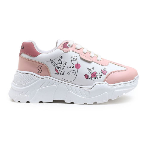 Buy Femme Pink Printed Women Sneakers Online