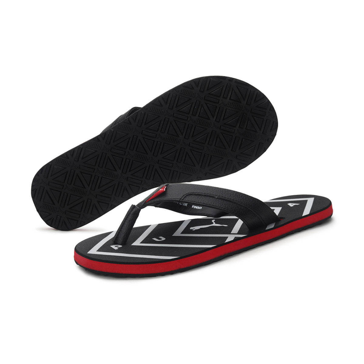 Puma wrens black 2025 flip flops