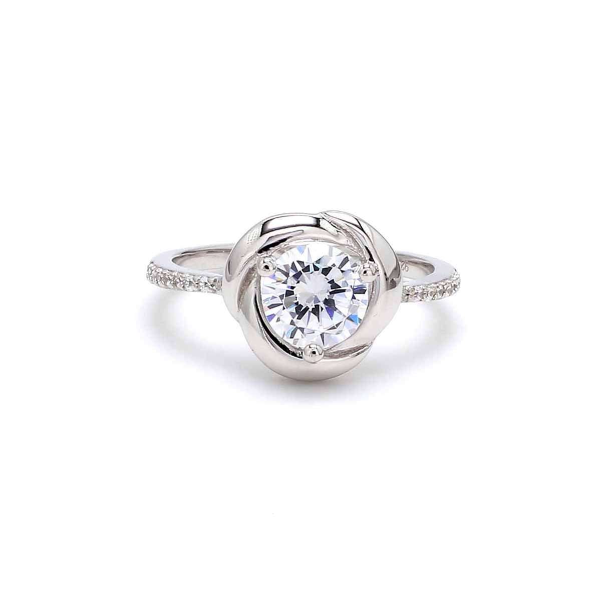 White Gold Ring Damas Solitaire Diamond Ring Price Buy 925 Silver