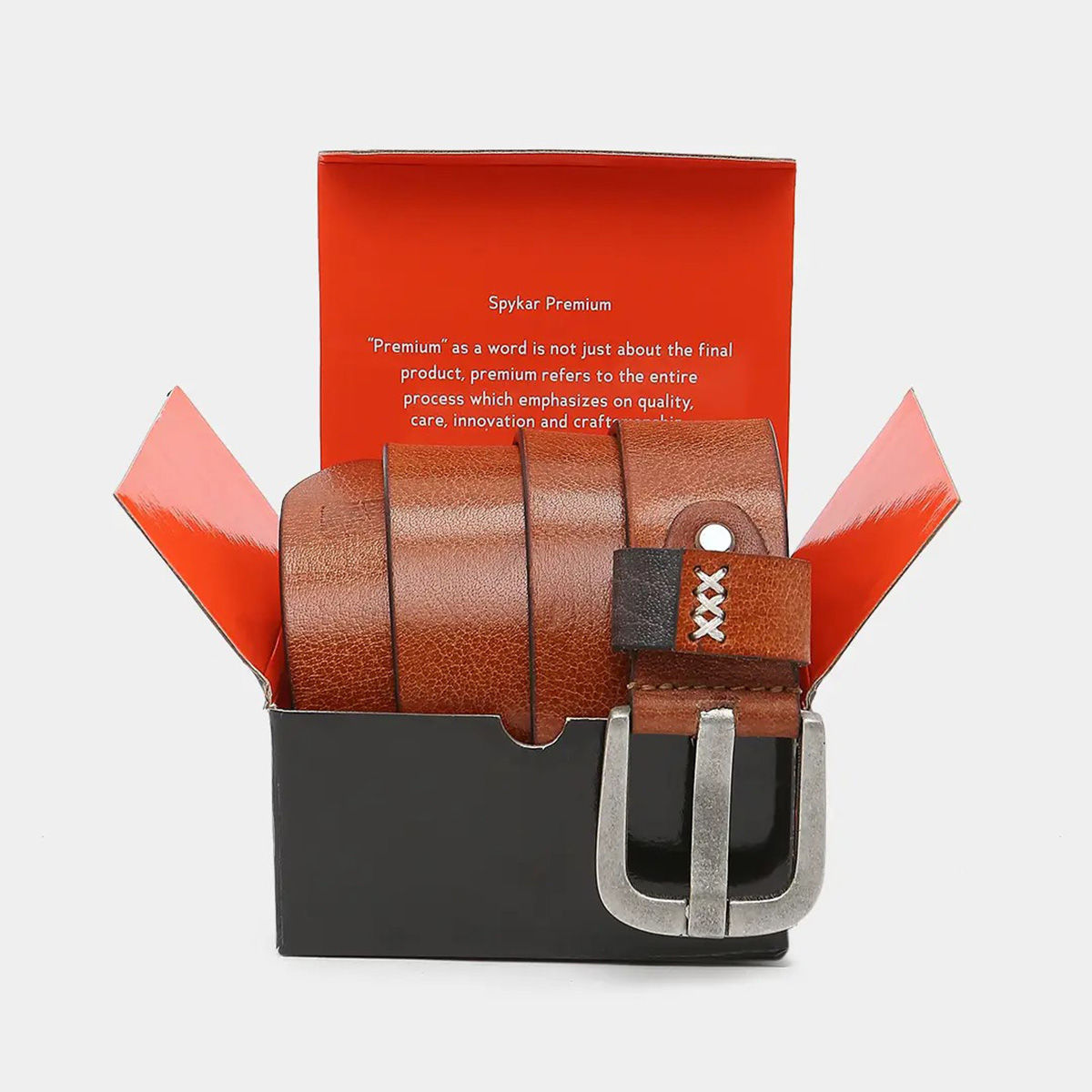 Spykar Brown Leather Belt & Wallet Combo Buy Spykar Brown Leather Belt