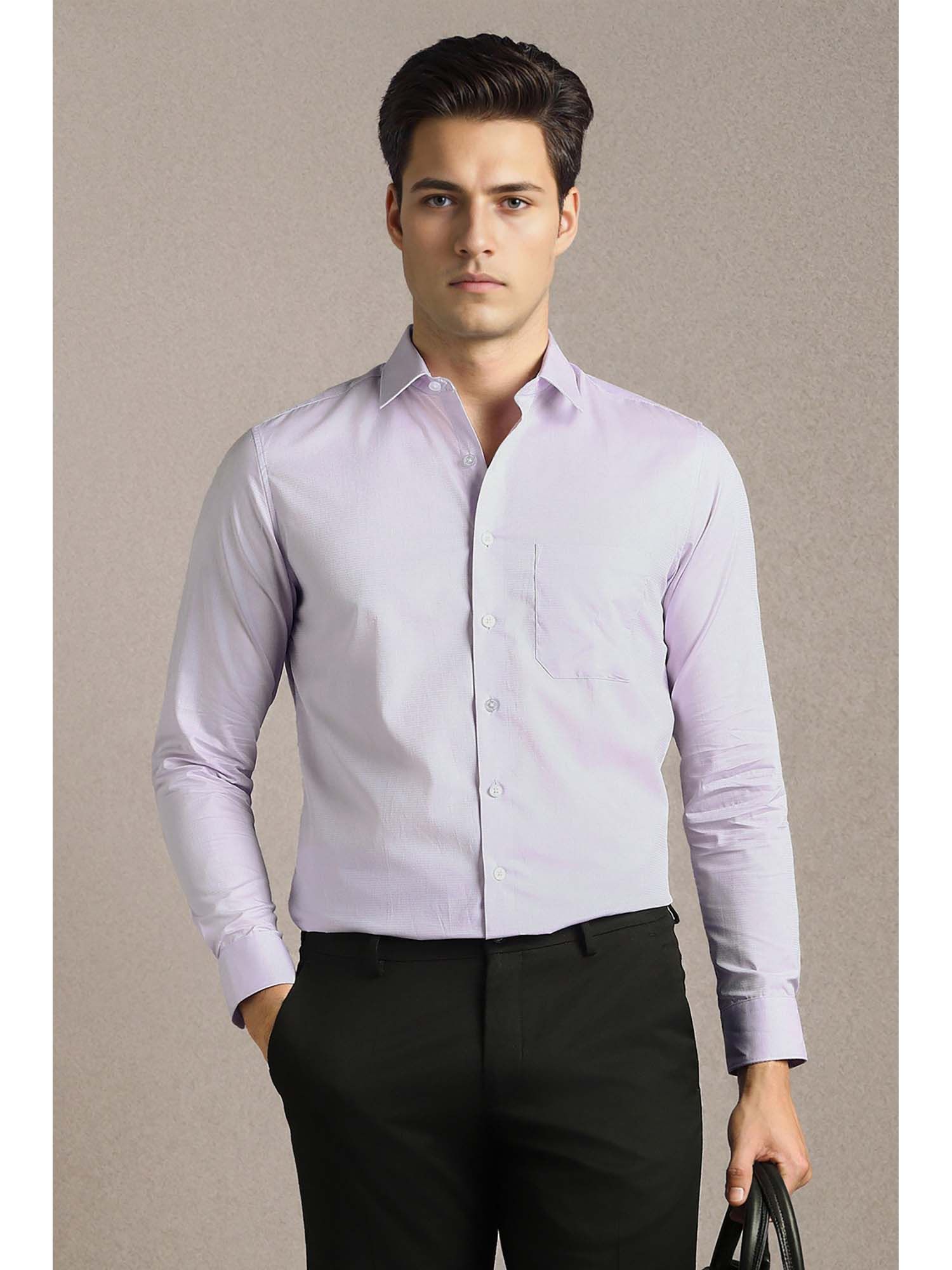 Fashion Purple Button Up Shirt Mens Hisdern Men's Purple Dress Shirt With  Contrast Collar For Casual