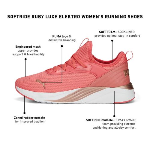 Buy Puma Softride Ruby Luxe Elektro Women Pink Running Shoes Online