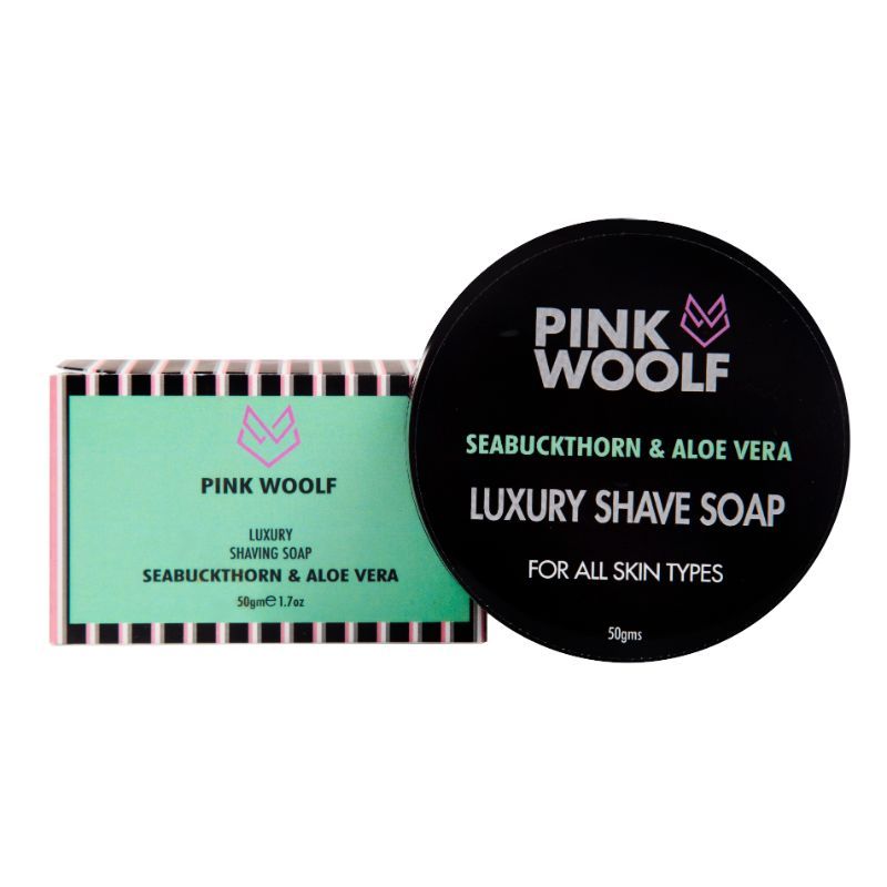 Pink Woolf Luxury Shaving Soap (Seabuckthorn & Aloe Vera Soap)