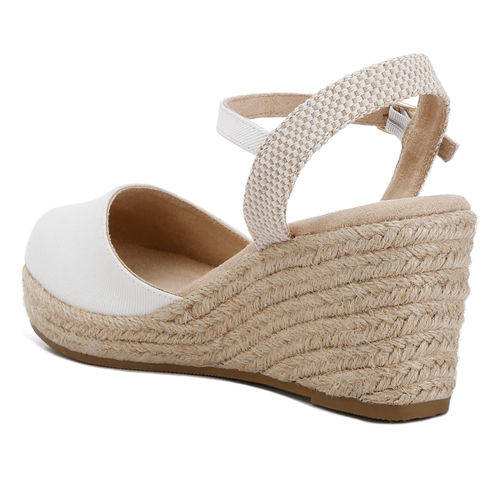 Buy London Rag White Women Espadrille Wedges Online
