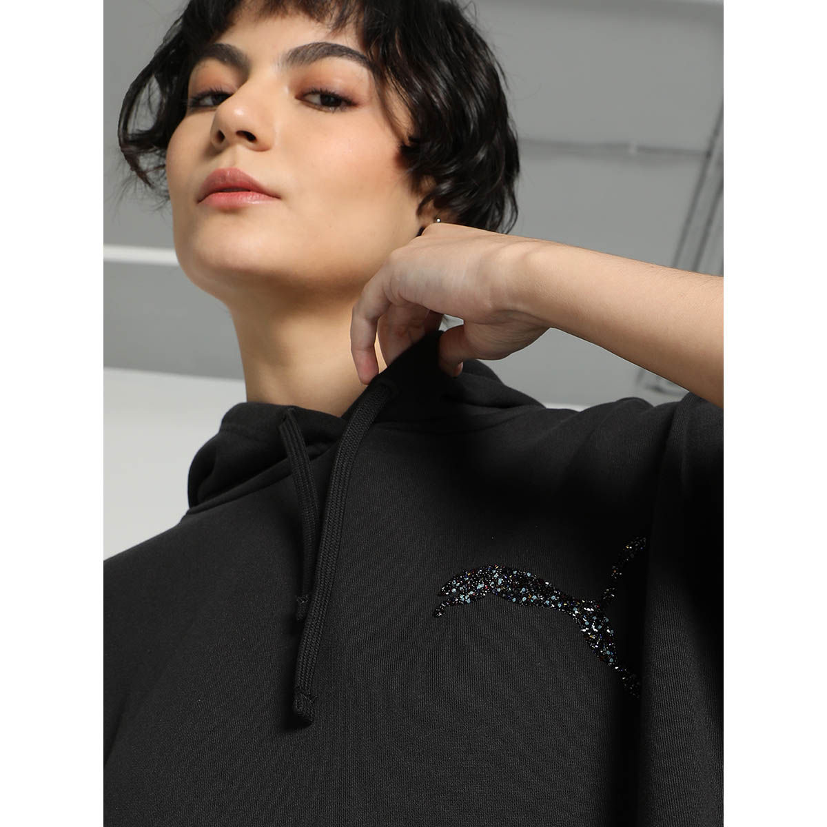 Buy Puma Swarovski cryst. Womens Black Hoodies Online
