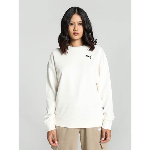 Puma BETTER ESSENTIALS Crew Women's Off-White Sweatshirt (XL)