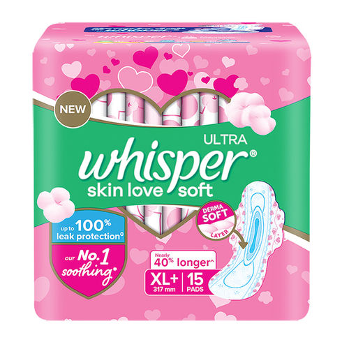 Whisper Bindazzz Nights Koala Soft Sanitary Pads, XXL+ 10 Napkins