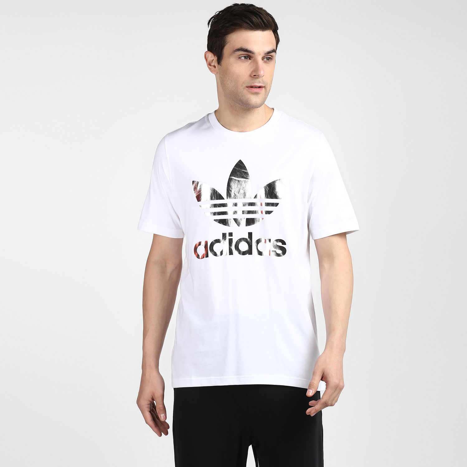 adidas Originals Trefoil Holo T Casual T shirts White