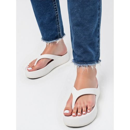 Buy Carlton London Women's Elevated Jelly Platform Thong Sandals