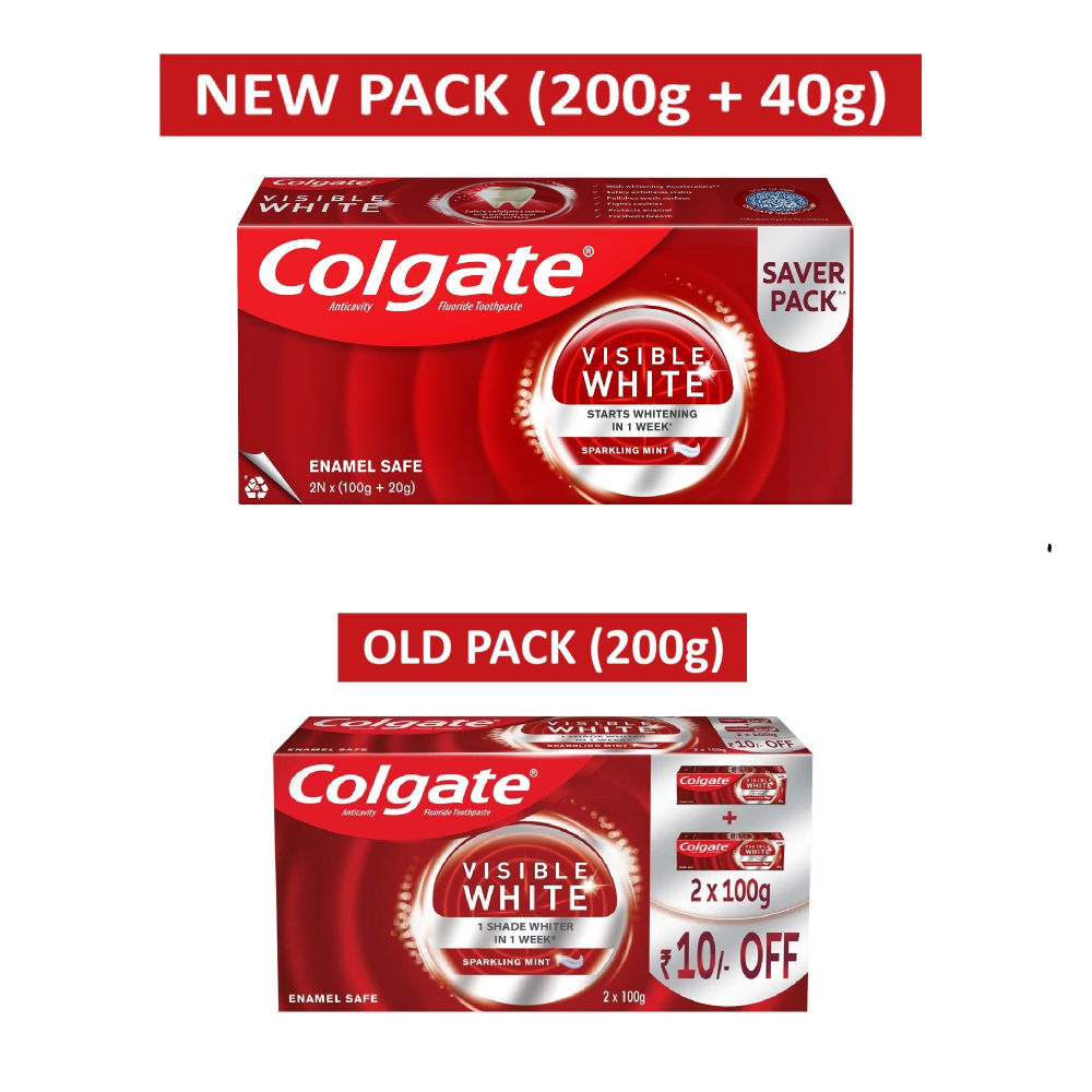 Buy Colgate Visible White Toothpaste Teeth Whitening Saver Pack Online