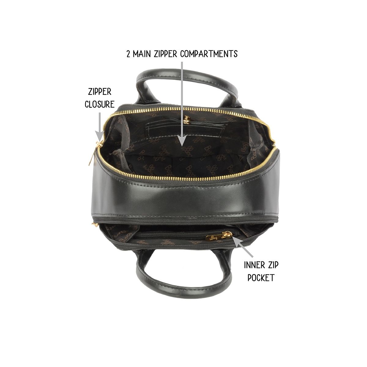 Baggit Velkan Small Black HandHeld Bag Buy Baggit Velkan Small Black HandHeld Bag Online at