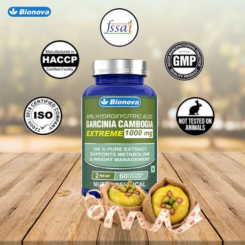 Bionova Garcinia Cambogia 60% Hca 1000mg Capsules For Weight ...
