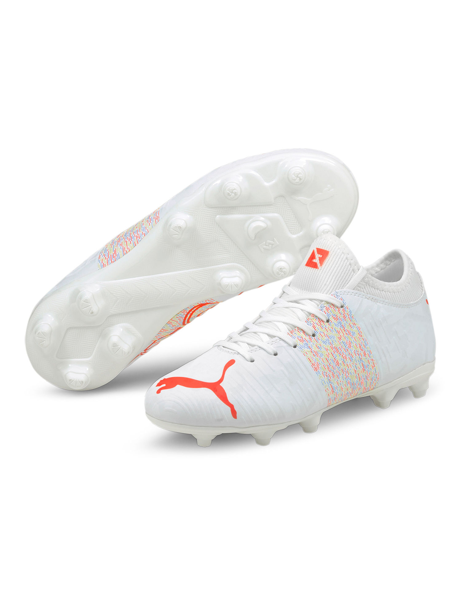 puma boots white and red